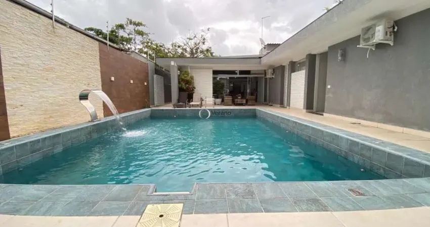 Casa com piscina e churrasqueira em guarujá, enseada - mobiliada