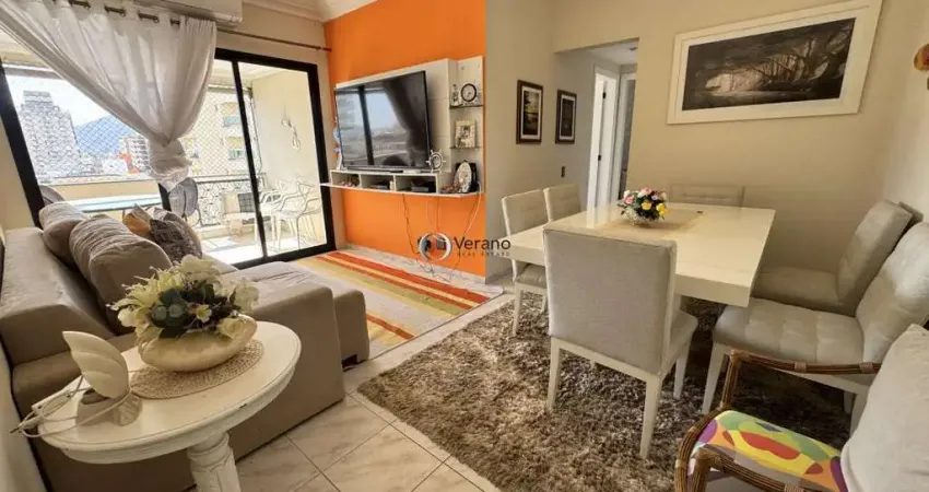 Apartamento mobiliado com 2 quartos sendo 1 suíte e com vista mar na Enseada - Guarujá