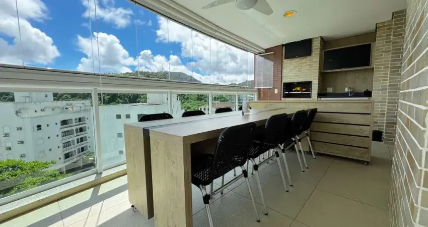 Apartamento a venda na Enseada com 3 quartos (2 suítes), varanda gourmet, vista mar, 2 vagas - Guarujá/SP