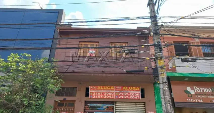 Sobreloja comercial para locação de 162m², 03 salas com 02 banheiros na Voluntários da Pátria.