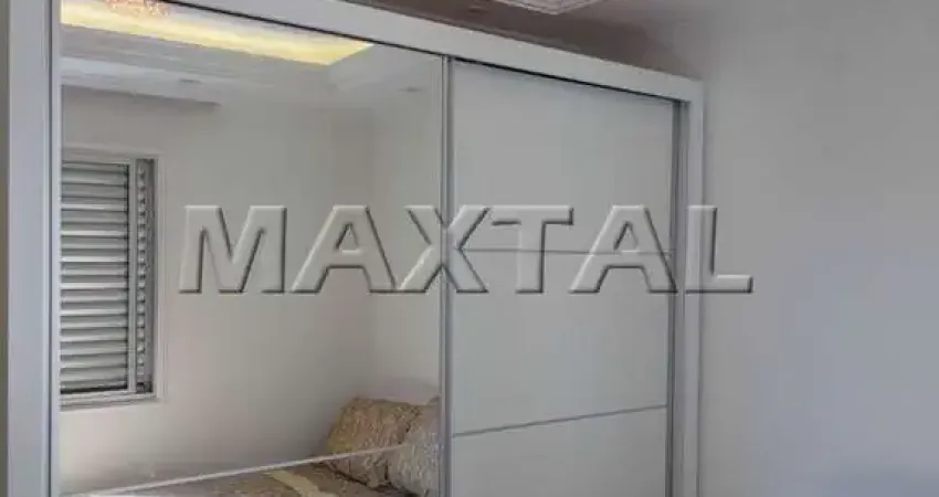 Apartamento 58m², 2 dormitórios, 1 sala, 1 cozinha, área de serviço e 1 vaga de garagem.