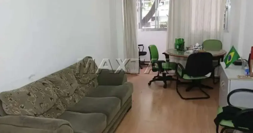 Apartamento de 60 m² na região central de São Paulo, com 1 dormitório e 1 vaga.