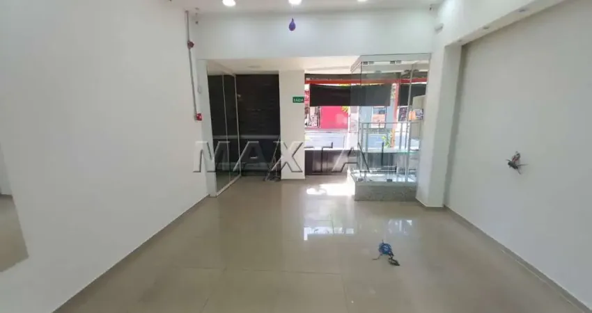 Loja na voluntários da pátria, salão de 85m², piso frio, escritório, mezanino, 3 banheiros