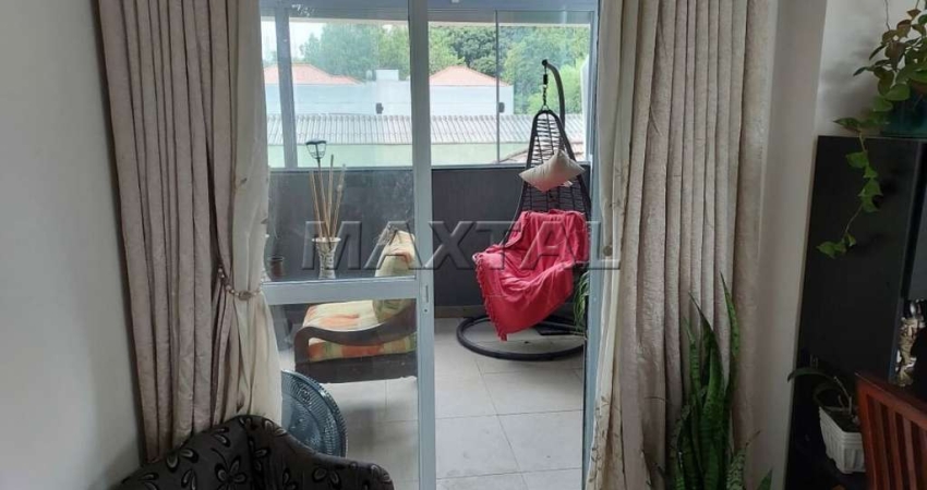 Apartamento com varanda, 46m², 1 dormitório, sala, cozinha, banheiro, em Santana.