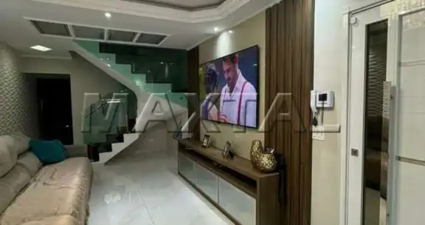 Casa Assobradada 320m²,3 andares, 5 quartos com 3 suítes, 4 vagas de garagem 2 lavabos, 3 banheiros