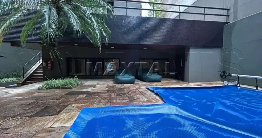 Flat para locação, de 48m², com vaga de garagem e lazer, próximo ao shopping Higienópolis.