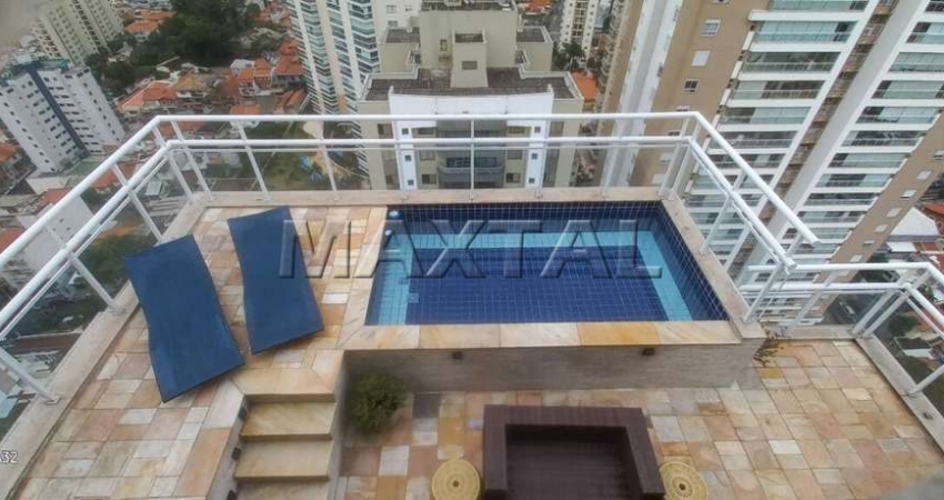 Cobertura Duplex Alto Padrão em Santana, Mobiliado com Piscina 05 suítes e 4 vagas.