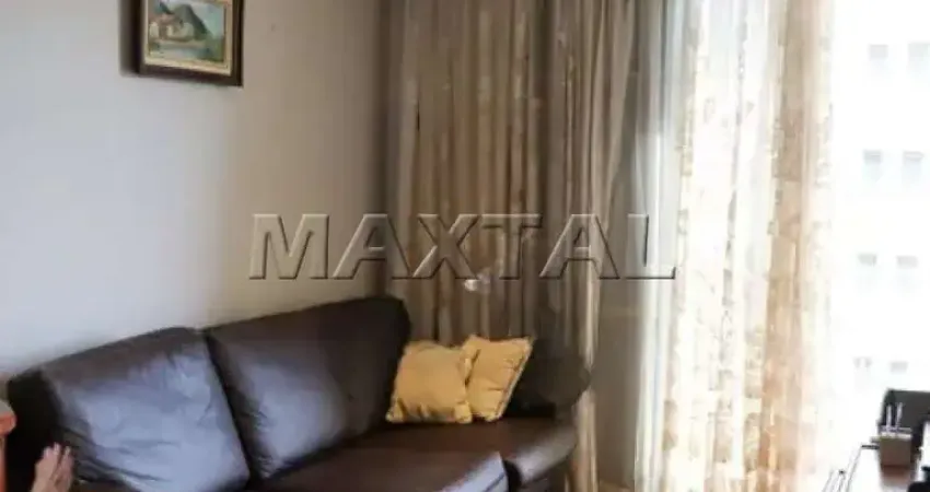 Apartamento à venda com sacada de 52 m² com 02 dormitórios e 01 vaga, na vila campestre.