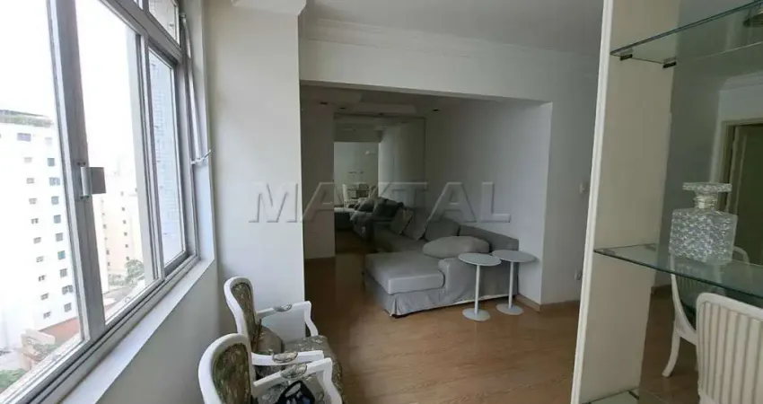 Apartamento mobiliado em higienopolis com 2 quartos, sala ampla, cozinha e vaga de garagem
