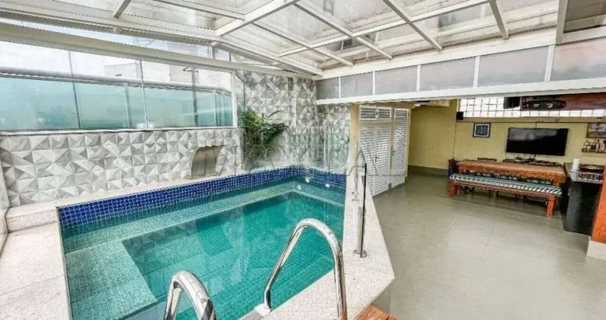 Cobertura de 350 m² com 3 suites e 5 vagas, mobilado, com piscina privativa, em santana.