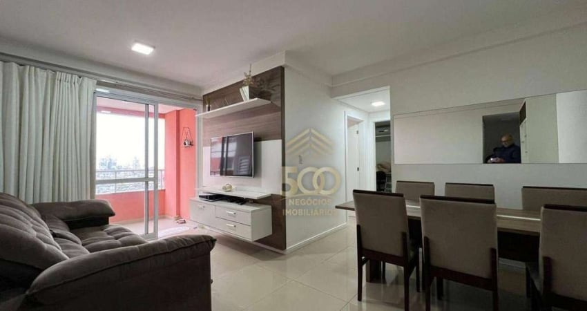 Apartamento com 2 dormitórios sendo 01 suíte, 73 m² por R$ 636.000 - Barreiros - São José/SC