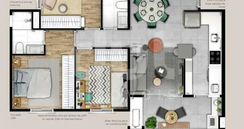 Apartamento com 3 quartos à venda na Avenida Wellman Galvão de França Rangel, 4100, Swiss Park, Campinas