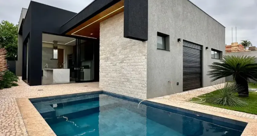 Belíssima casa térrea com 4 suítes, escritório, chopeira e automação à venda no alphaville ribeirão preto