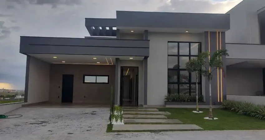 Casa de alto padrão em condomínio no Jardim Residencial Dona Maria Candida - Indaiatuba-SP: 3 suítes, 2 salas, 4 banheiros, 4 vagas, 200m².