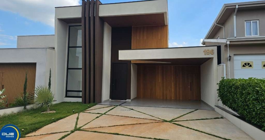 Casa de luxo em condomínio na cidade de Indaiatuba-SP, Residencial Evidências: 3 quartos, 3 suítes, 2 salas, 5 banheiros, 4 vagas, 195m².