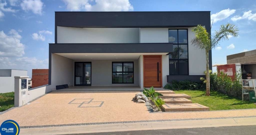 Casa de alto padrão em condomínio no Jardim Residencial Dona Maria Candida, Indaiatuba-SP: 3 suítes, 2 salas, 5 banheiros, 4 vagas, 187m².