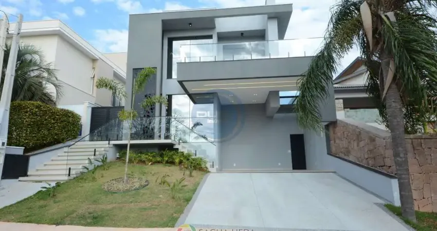Casa de luxo em condomínio no Jardim Reserva Bom Viver - Indaiatuba-SP: 3 quartos, 3 suítes, 3 salas, 5 banheiros, 4 vagas, 271m².
