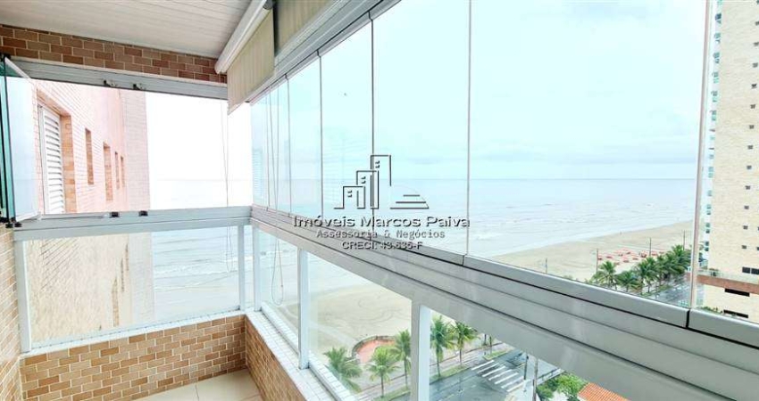 Excelente Apartamento no centro de mongaguá em condomínio frente ao mar.