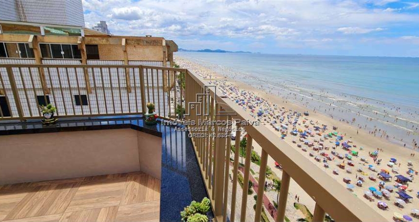 COBERTURA PRAIA GRANDE, CAIÇARA, FRENTE MAR,
 VISTA ESPETACULAR.
