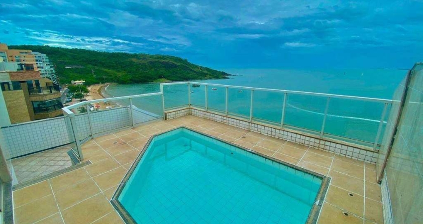 Cobertura com 4 quartos e DCE frente p/ mar à venda na Praia do Morro - Guarapari