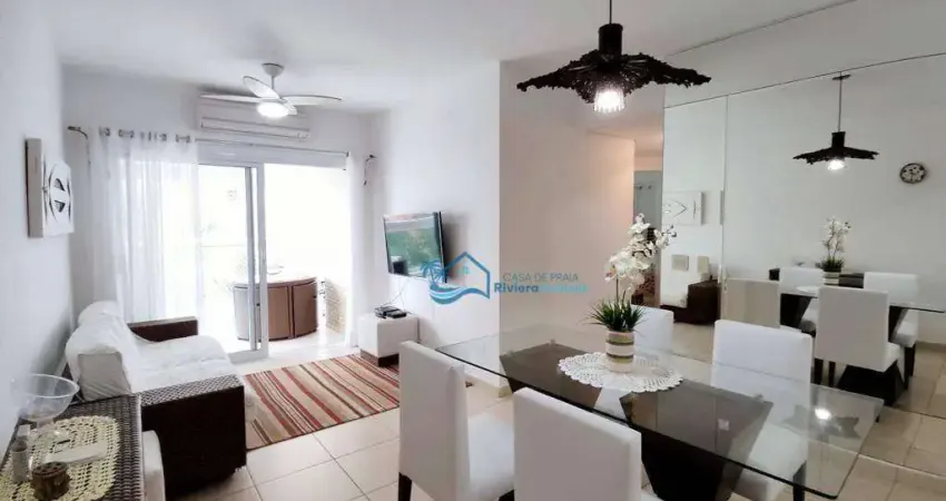 Apartamento com 3 dormitórios para alugar, 90 m² por R$ 1.900/dia - Riviera - Módulo 7 - Bertioga/SP