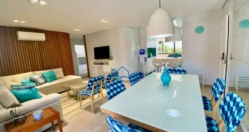 Apartamento com 3 dormitórios para alugar, 115 m² por r$ 3.500,00/dia - riviera módulo 04 - bertioga/sp