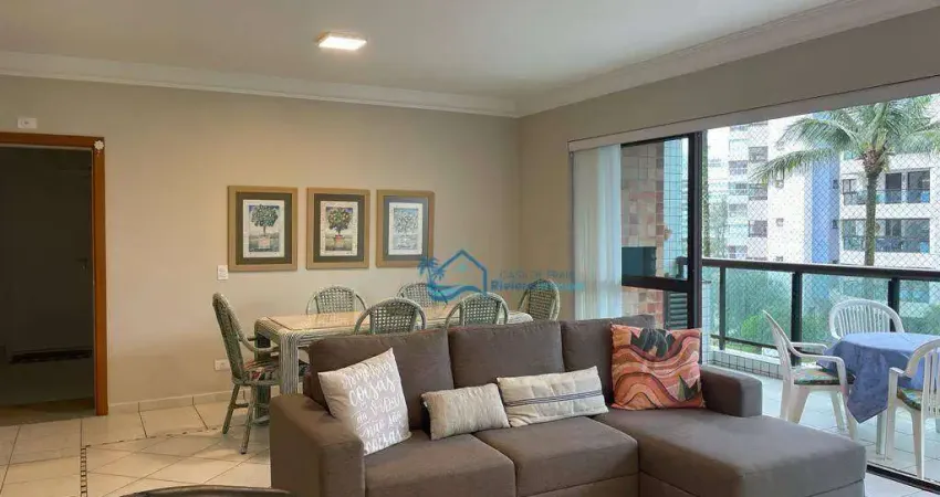 Apartamento com 3 dormitórios para alugar, 120 m² por R$ 6.500,00 - Riviera Módulo 6 - Bertioga/SP