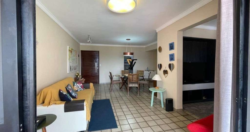 Apartamento com 3 dormitórios, Sala Ampla para 2 Ambientes e Varanda à venda, 140 m² por R$ 650.000 - Manaíra - João Pessoa/PB