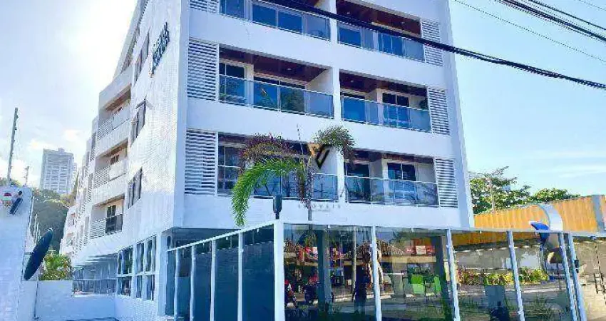 Flat à Beira Mar com 1 dormitório, Sala para 2 Ambientes com Cozinha Americana Integrada à venda, 51 m² por R$ 700.000 - Cabo Branco - João Pessoa/PB