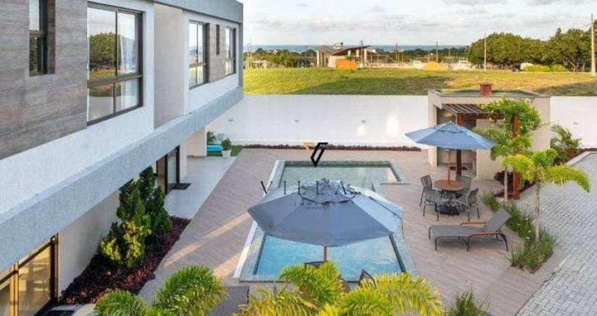 Casa em Condomínio com 3 dormitórios, Sala para 2 Ambientes, Cozinha Americana e Varanda à venda, 112 m² por R$ 615.000 - Enseada de Jacumã - Conde/PB
