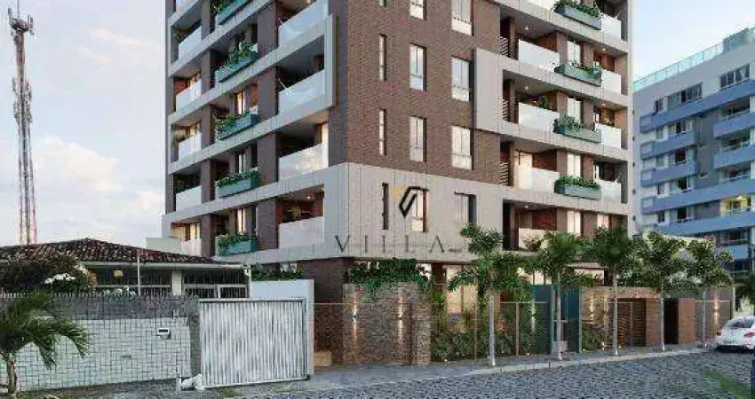 Apartamento com 2 dormitórios, Sala para 2 Ambientes e Varanda Gourmet à venda, 57 m² por R$ 472.387 - Bessa - João Pessoa/PB