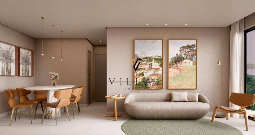 Apartamento em Condomínio Vertical com 1 dormitório, sala e cozinha integradas e varanda à venda, 43 m² por R$ 436.916 - Centro - Bananeiras/PB