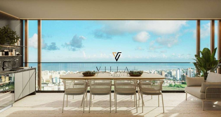 Apartamento com 3 dormitórios, sendo 2 suítes 1 com varanda e varanda gourmet à venda, 89 m² por R$ 1.089.927 - Aeroclube - João Pessoa/PB