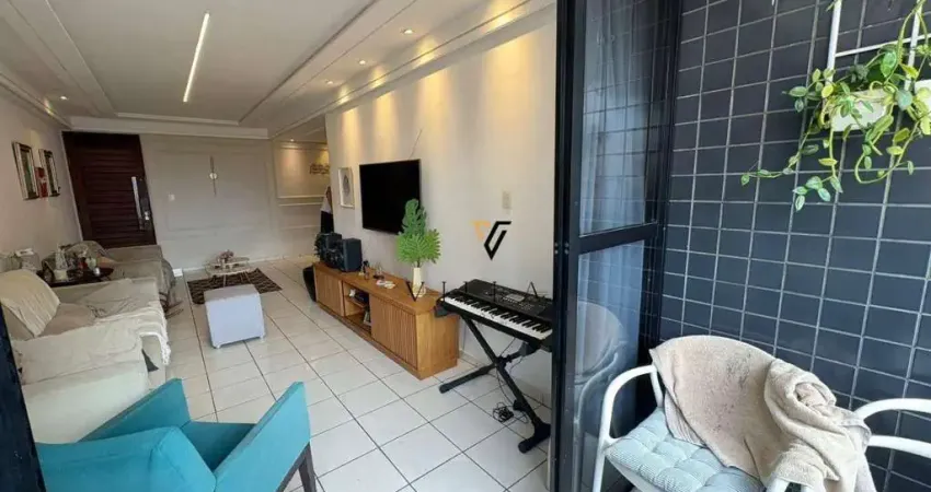 Apartamento Amplo Semimobiliado com 3 dormitórios, 2 salas e varanda para alugar, 132 m² por R$ 5.000/mês - Tambaú - João Pessoa/PB