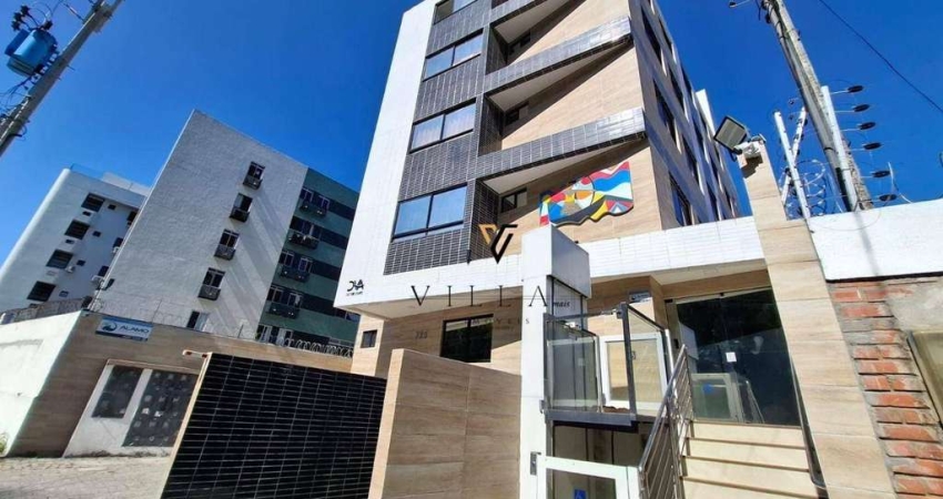 Flat Mobliado e Vista para o Mar com 1 dormitório, sala e cozinha americana integradas à venda, 30 m² por R$ 499.000 - Cabo Branco - João Pessoa/PB