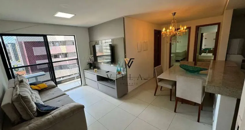Apartamento com 2 dormitórios, sala, cozinha e varanda à venda, 64 m² por R$ 650.000 - Manaíra - João Pessoa/PB