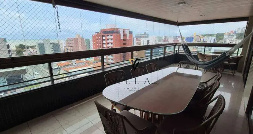 Apartamento com 4 dormitórios, sala para 3 ambientes, cozinha e varanda à venda, 283 m² por R$ 1.790.000 - Cabo Branco - João Pessoa/PB