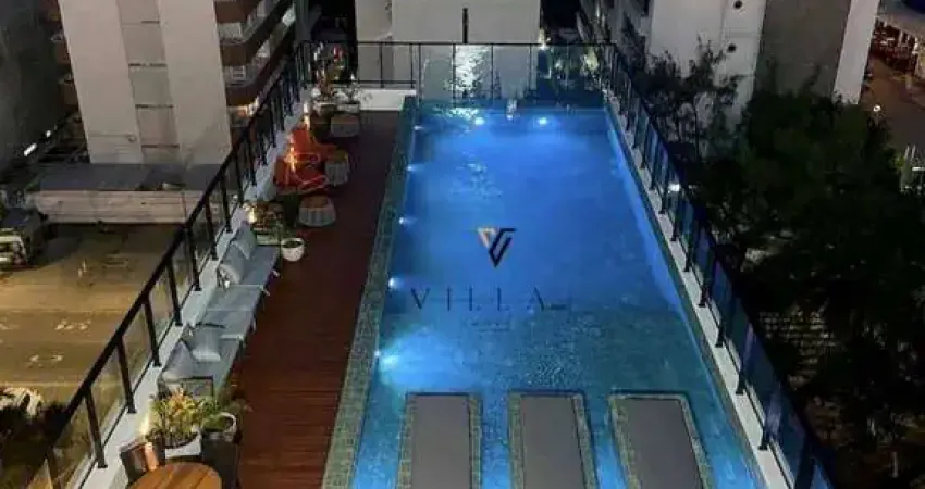 Flat a 50m do mar com 1 dormitório, sala e cozinha integradas à venda, 24 m² por r$ 480.000 - jardim oceania - joão pessoa/pb