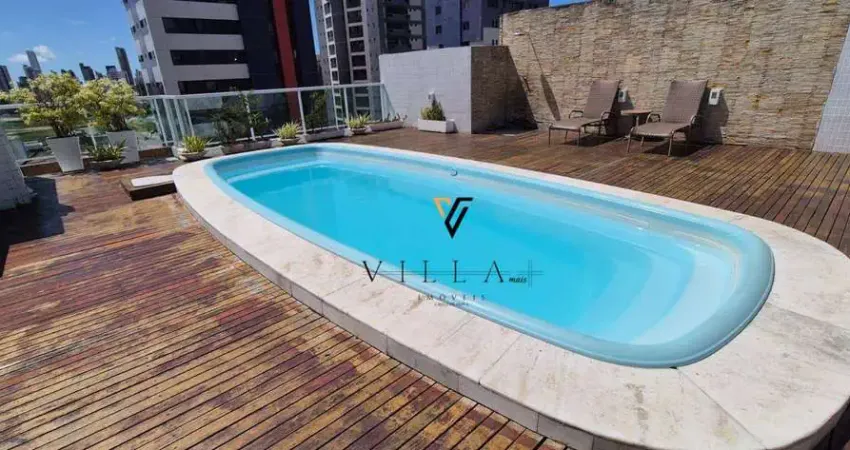 Apartamento espetacular com 2 dormitórios, 2 salas, cozinha americana e varanda à venda, 65 m² por r$ 550.000 - manaíra - joão pessoa/pb