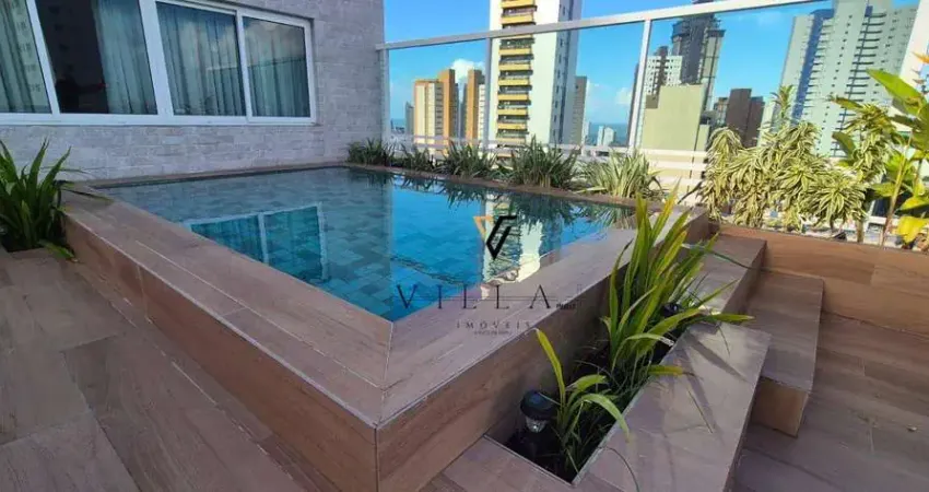 Apartamento belíssimo com 2 dormitórios, 2 salas e cozinha à venda, 72 m² por r$ 568.860 - miramar - joão pessoa/pb