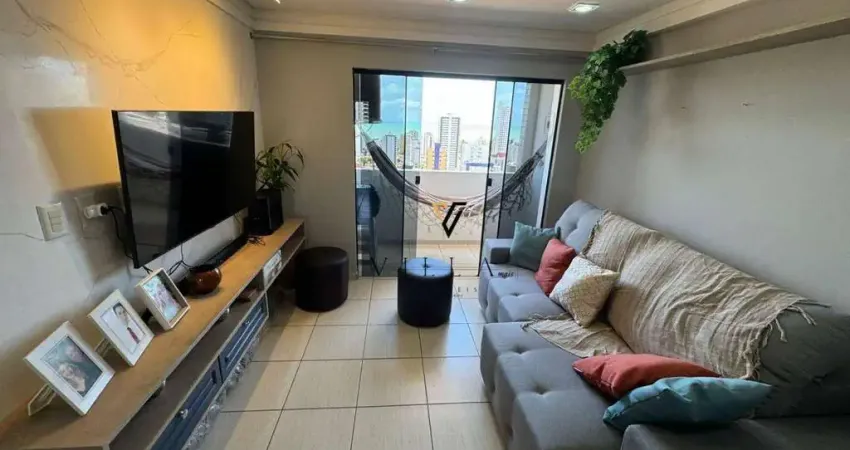 Apartamento excelente com 3 dormitórios, 2 salas, cozinha e varanda à venda, 84 m² por r$ 650.000 - manaíra - joão pessoa/pb