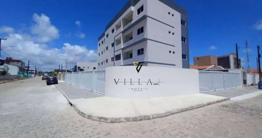 Apartamento excelente com 2 dormitórios, 2 salas, cozinha americana e varanda à venda, 60 m² por r$ 250.000 - camboinha - cabedelo/pb