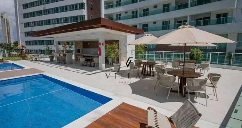 Apartamento com vista definitiva, 2 dormitórios, sala, cozinha e varanda à venda, 70 m² por r$ 1.240.000 - altiplano cabo branco - joão pessoa/pb