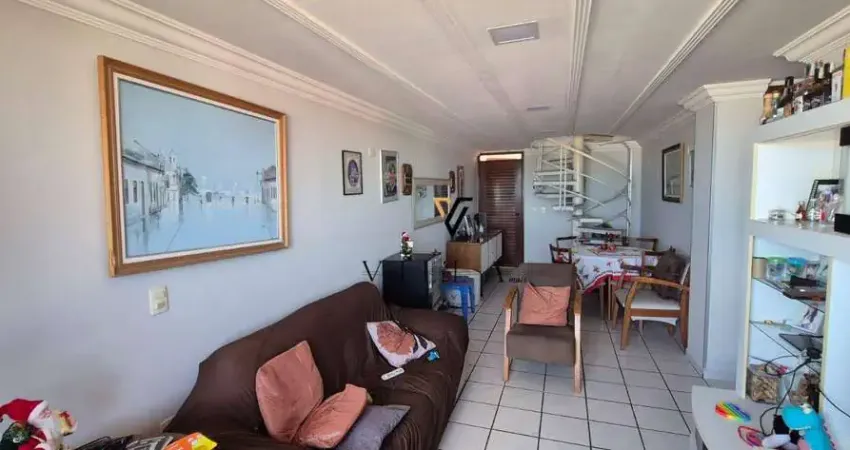 Cobertura belíssima com 3 dormitório, 2 salas, cozinha e varanda à venda, 225 m² por r$ 1.200.000 - manaíra - joão pessoa/pb