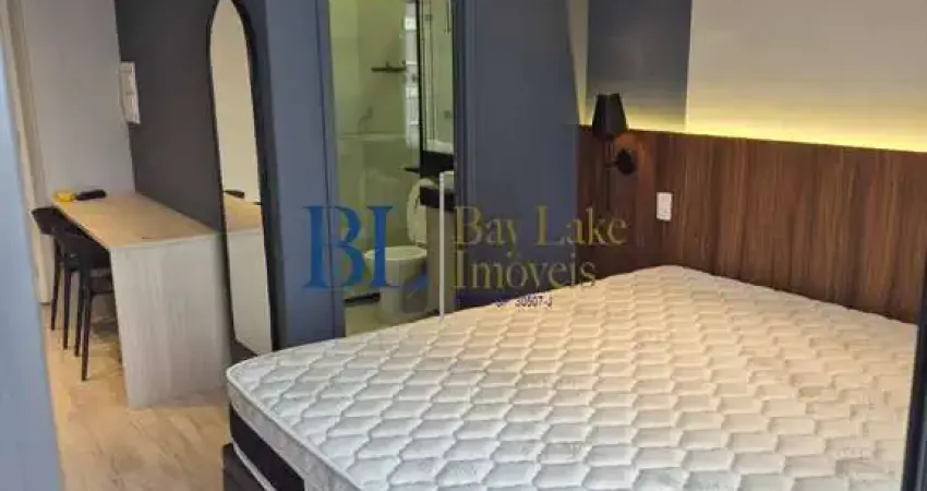 Seu studio de 26m² com vista incrível e área de lazer completa