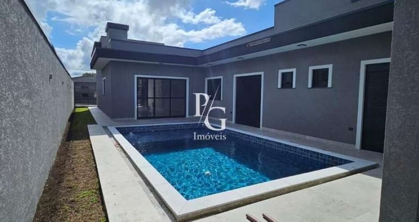 Casa térrea Alto Padrão 217m² | 3 Suítes | Piscina com Borda Infinita – Sofisticação e Conforto em Piraquara!