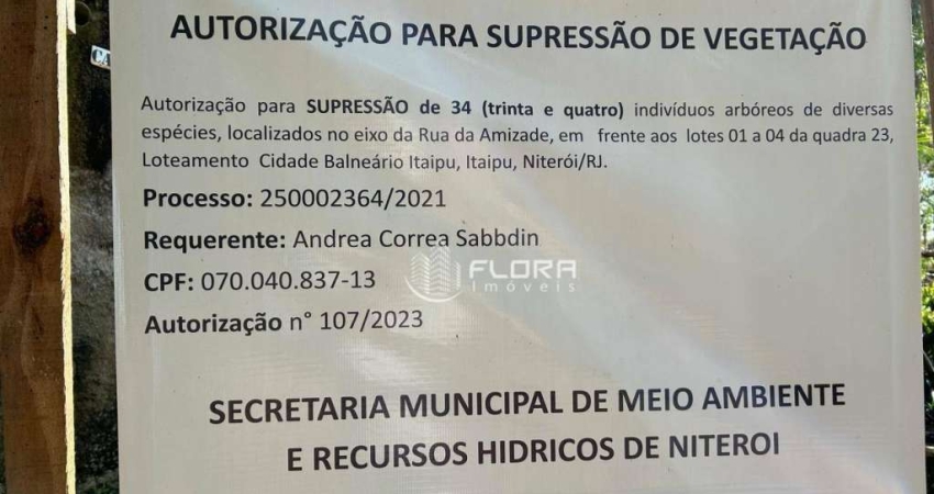 Terreno à venda, 800 m² por R$ 650.000,00 - Itacoatiara - Niterói/RJ