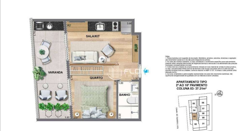Studio com 1 dormitório à venda, 37 m² por R$ 409.900,00 - Ingá - Niterói/RJ