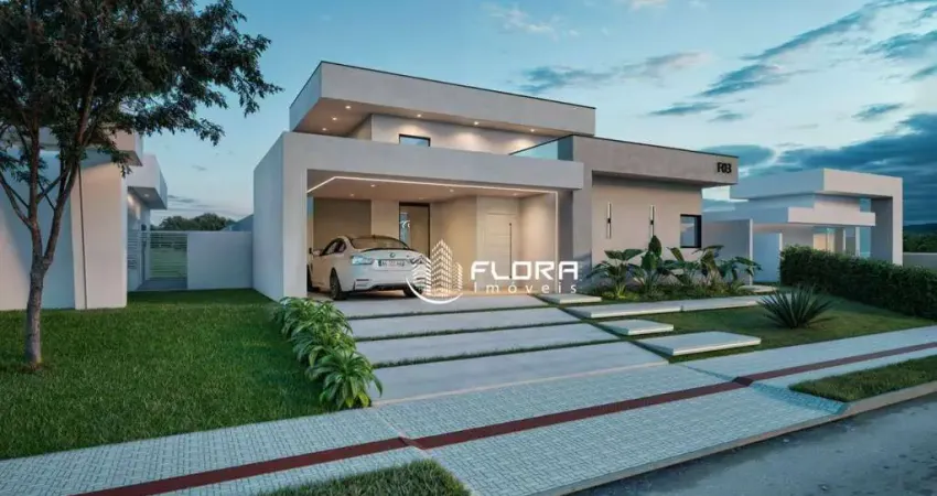 Casa Linear, Alto Padrão, no Condomínio Landscape, com 201 m², Centro - Maricá - RJ