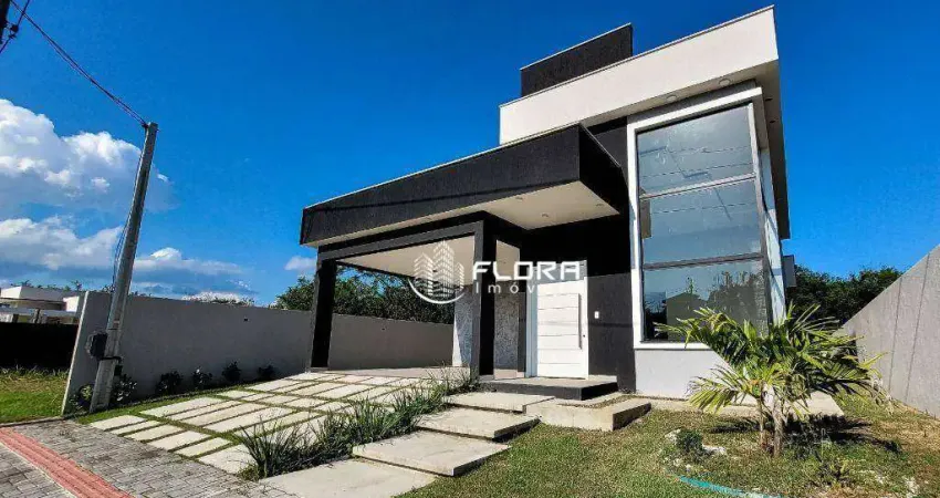 Casa no Cond. Jardim Ubá, com 3 Suítes, sendo 1 master com closet,180 m², à venda por R$ 900.000 - Ubatiba - Maricá/RJ